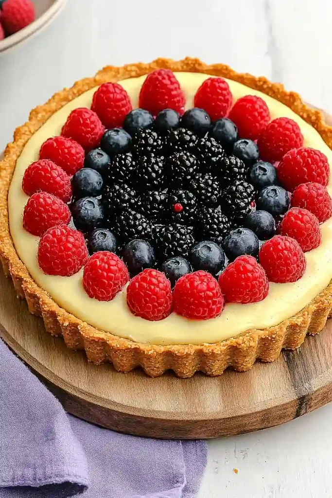 fruit tart with cream cheese filling
