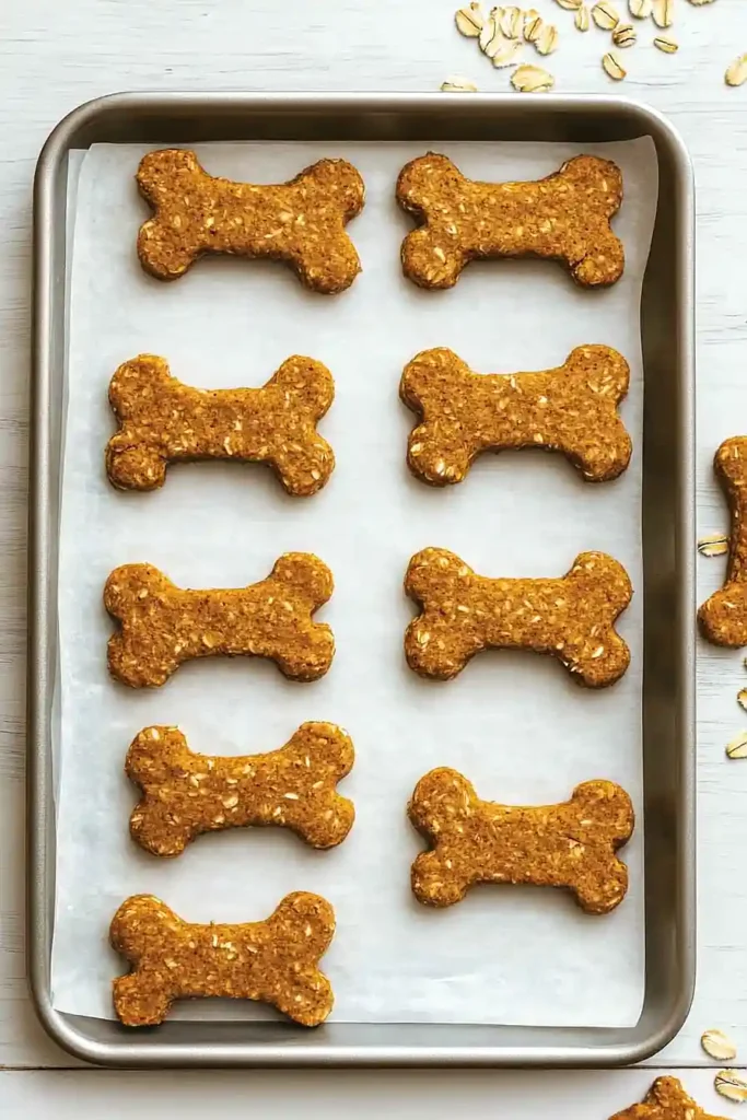pumpkin oat dog biscuits
